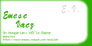 emese vacz business card